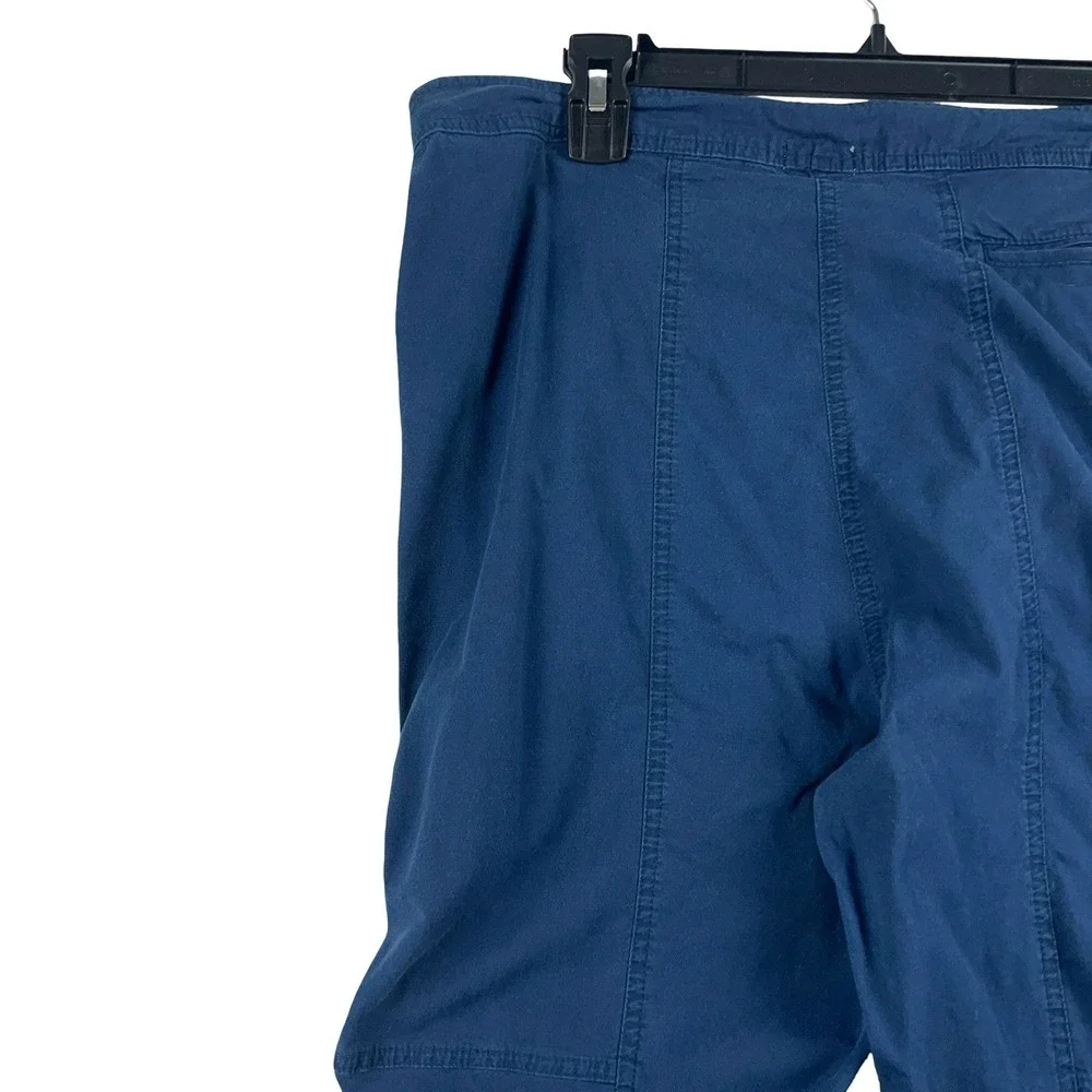 Danskin‎ Capri Pants Womens 16 Blue Ruched Cargo Cropped Hiking Outdoor